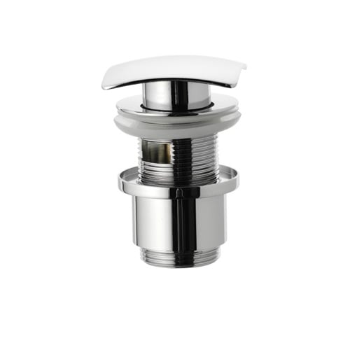 Square Click-Clack System With Overflow In Polished Chrome Remer 905SCC2